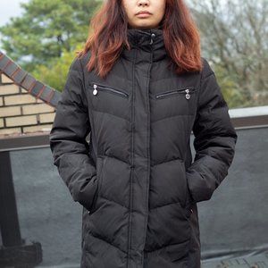 Calvin Klein Performance Long Black Puffer Coat Down and Feather Fill Size M